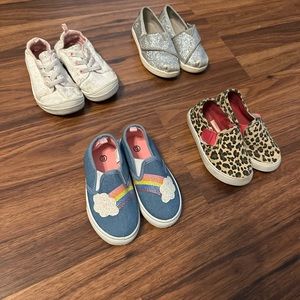 Toddler girl lot slip on